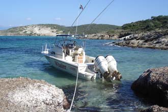 BOSTON WHALER 25WA + 2x200 cv Johnson 4 Temps 8 m 80 de long